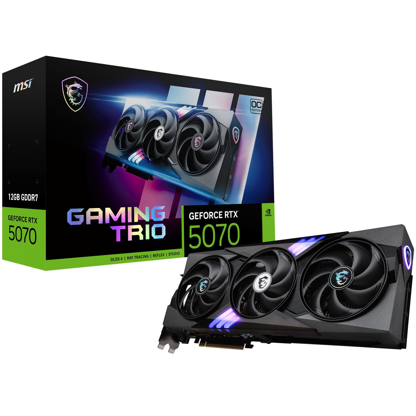 MSI GeForce RTX 5070 12G Gaming Trio OC, 12288 MB GDDR7