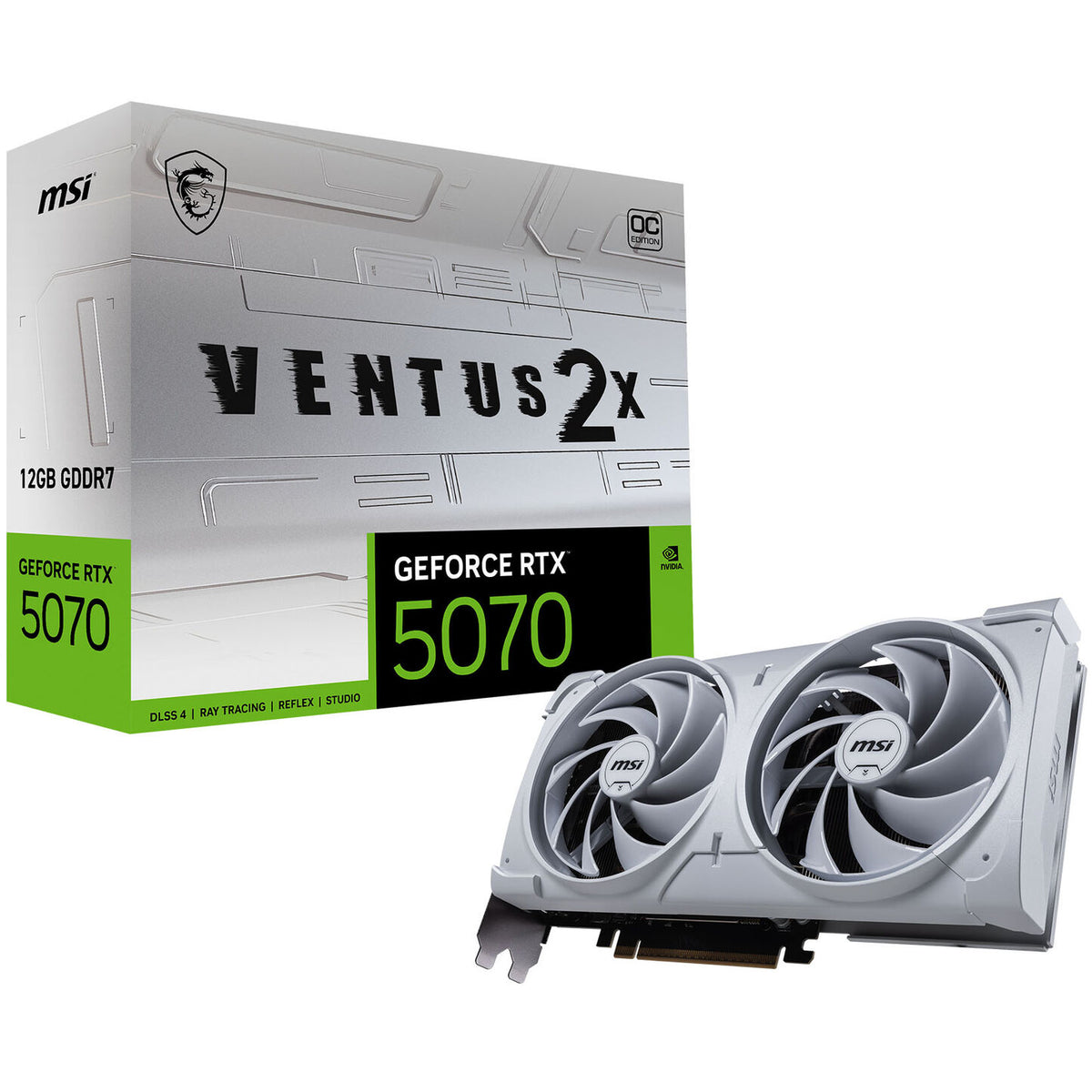 MSI GeForce RTX 5070 12G VENTUS 2X OC WHITE GDDR7