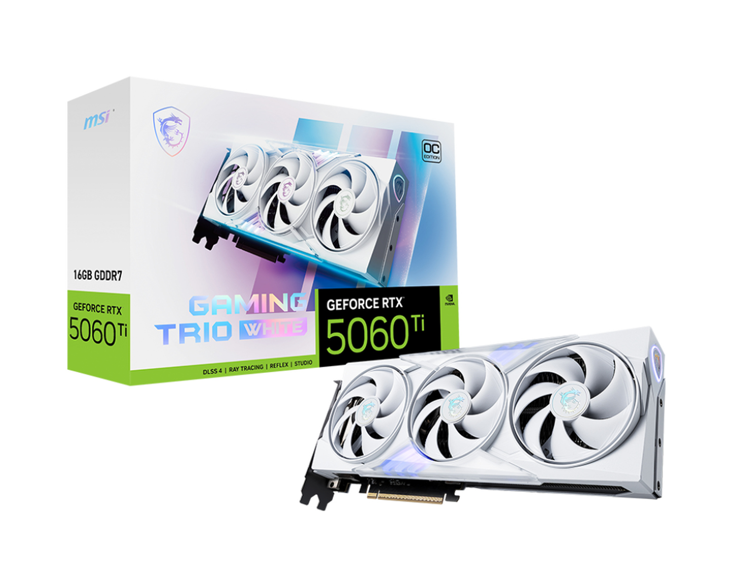 MSI GeForce RTX 5060 Ti Gaming Trio OC White, 16384 MB GDDR7