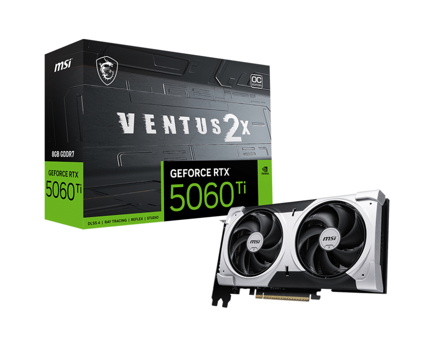 MSI GeForce RTX 5060 Ti 8G Ventus 2X OC Plus, 8192 MB GDDR7