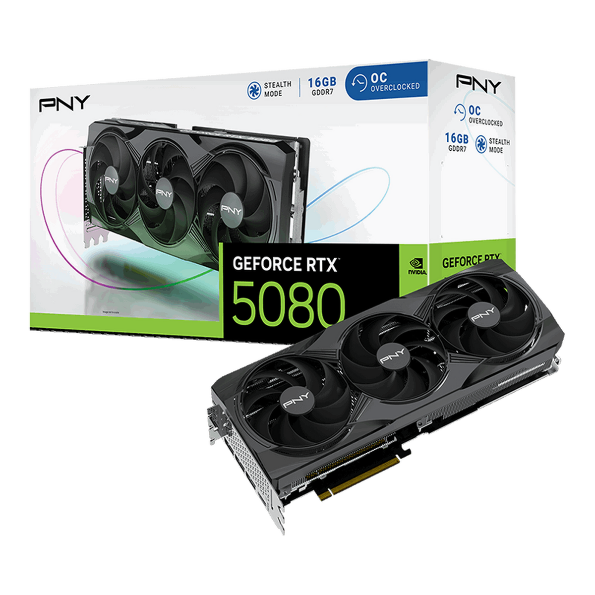 PNY GeForce RTX 5080 16GB Overclocked Triple Fan GDDR7