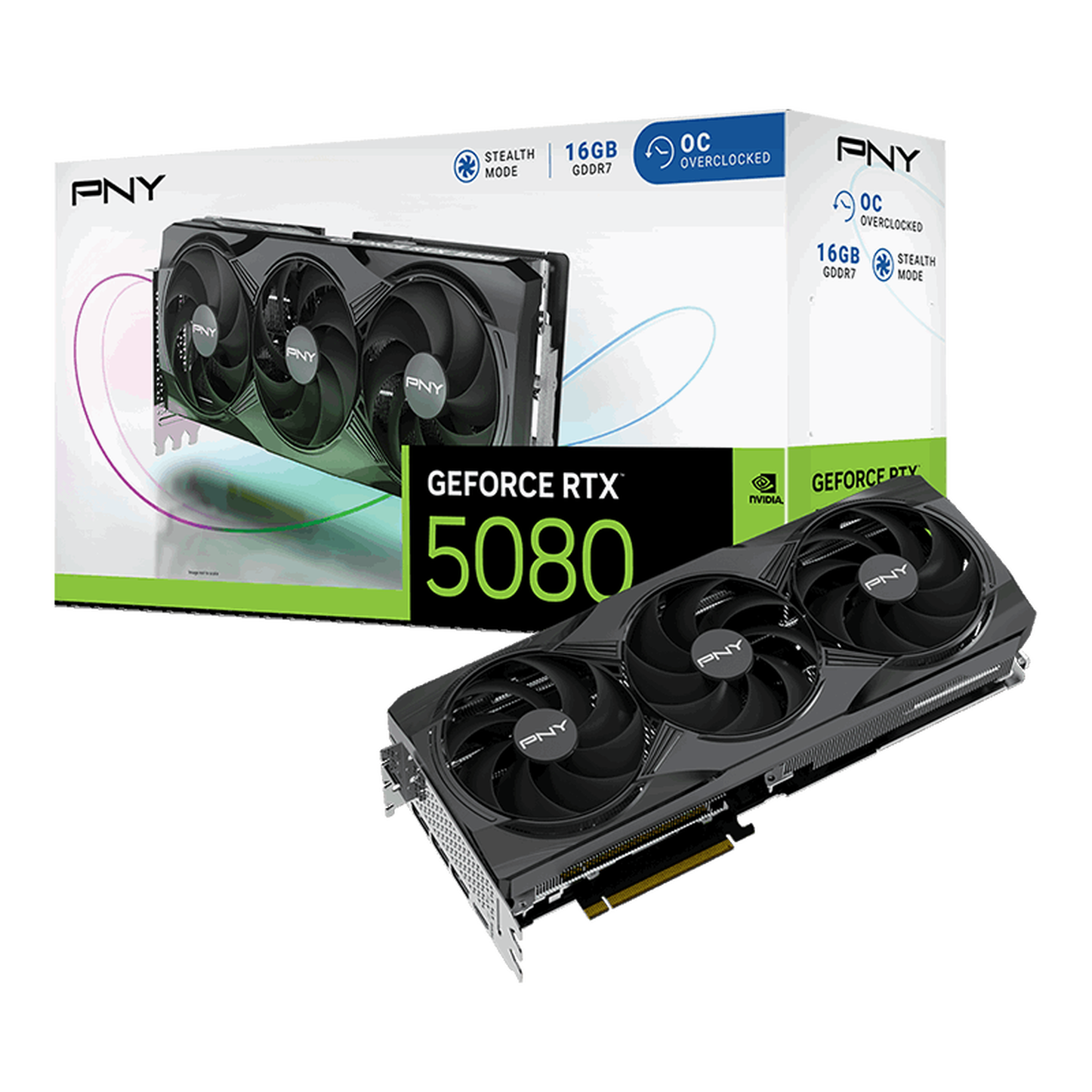 PNY GeForce RTX 5080 OC, 16384 MB GDDR7