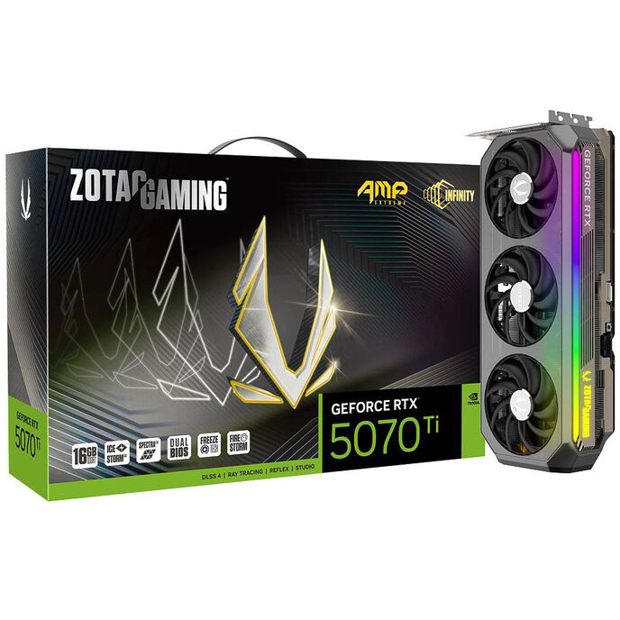 Zotac GAMING AMP Extreme INFINITY GeForce RTX 5070 Ti 16GB GDDR7 Black