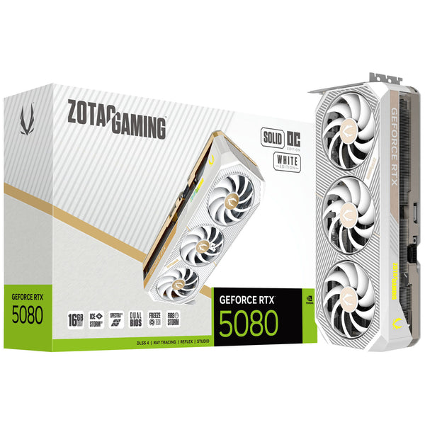 Zotac GAMING GeForce RTX 5080 SOLID OC White Edition 16 Go GDDR7
