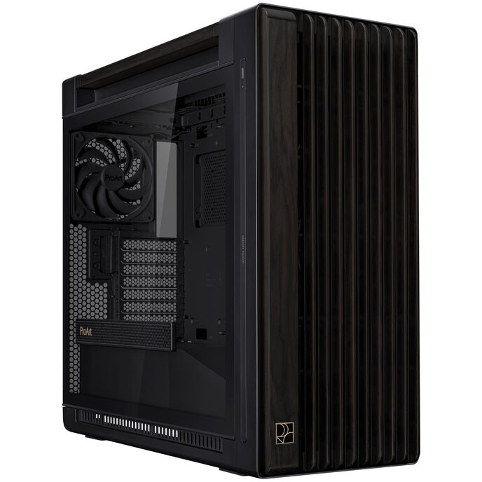 ASUS ProArt PA602 Midi-Tower PC-Gehäuse, E-ATX, Echtholz, Tempered Glass – Schwarz