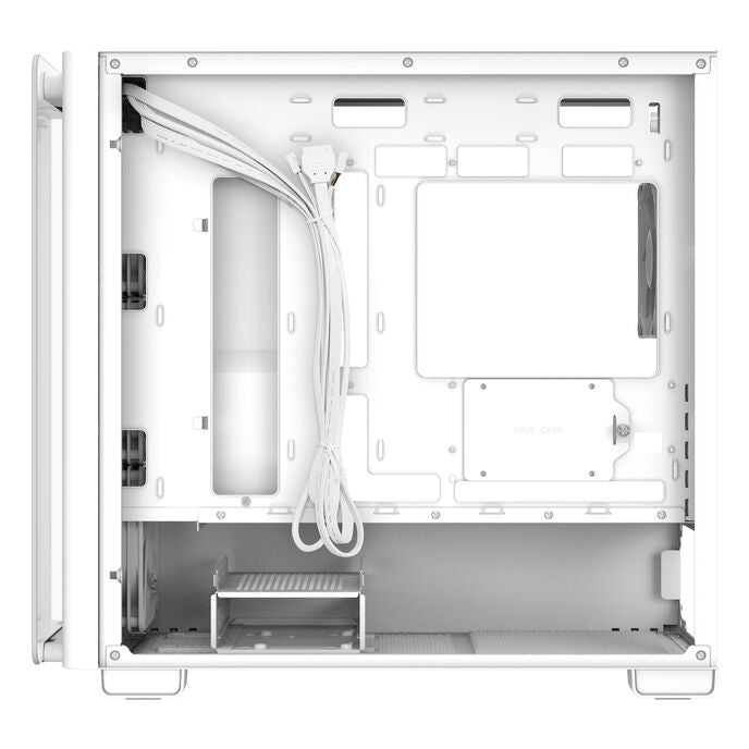 Asus A23 PLUS Micro ATX Mid Tower White Tempered Glass Side Panel, USB 3.2 Gen 2 Type-C, USB 3.2 Gen 1 Type-A