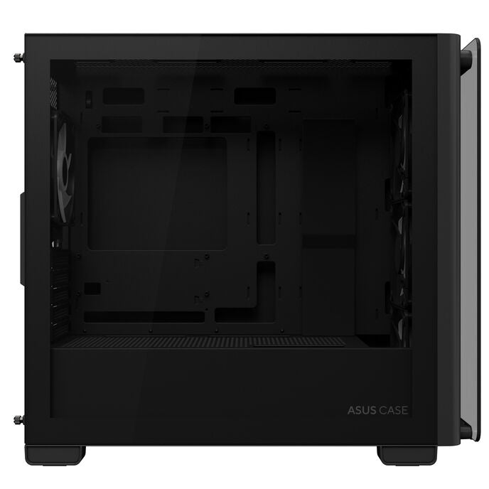 Asus A23 PLUS Micro ATX Mid Tower Black Tempered Glass Side Panel, USB 3.2 Gen 2 Type-C, USB 3.2 Gen 1 Type-A