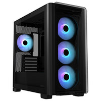 Asus A23 PLUS Micro ATX Mid Tower Black Tempered Glass Side Panel, USB 3.2 Gen 2 Type-C, USB 3.2 Gen 1 Type-A