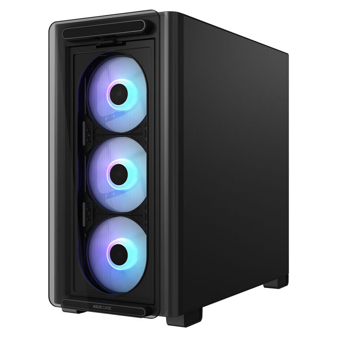 Asus A23 PLUS Micro ATX Mid Tower Black Tempered Glass Side Panel, USB 3.2 Gen 2 Type-C, USB 3.2 Gen 1 Type-A