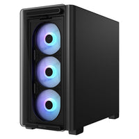 Asus A23 PLUS Micro ATX Mid Tower Black Tempered Glass Side Panel, USB 3.2 Gen 2 Type-C, USB 3.2 Gen 1 Type-A