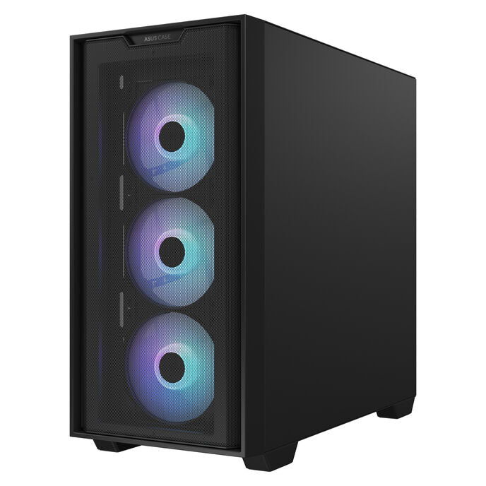 Asus A21 PLUS Mini tour Micro ATX noir avec panneau latéral en verre trempé et USB 3.2 Gen 1 Type-A