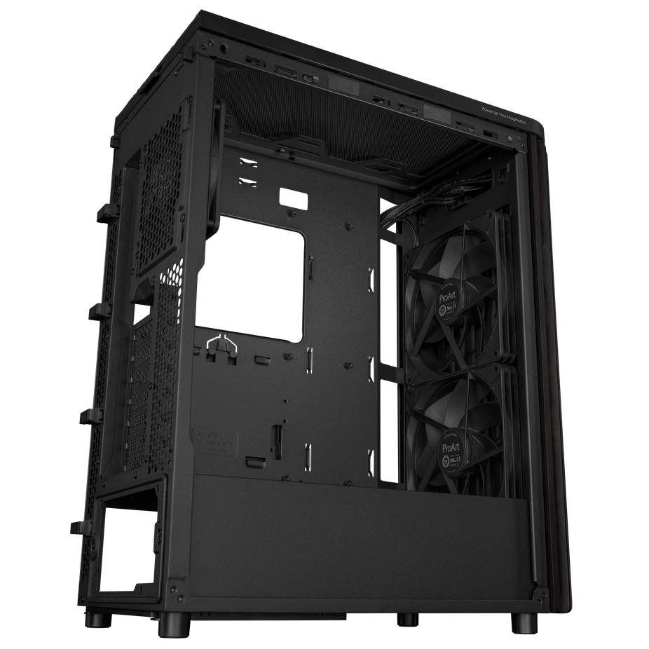 Asus ProArt PA401 Wood Edition ATX Mid Tower Black with Tempered Glass Side Panel