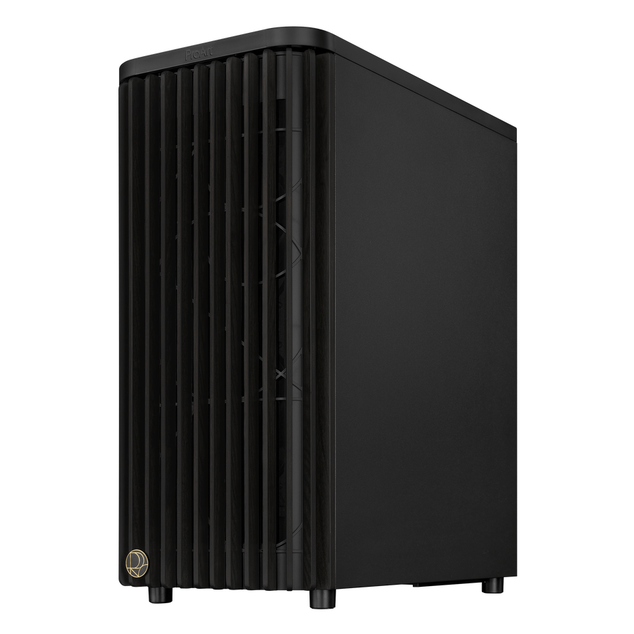 Asus ProArt PA401 Wood Edition ATX Mid Tower Black with Tempered Glass Side Panel