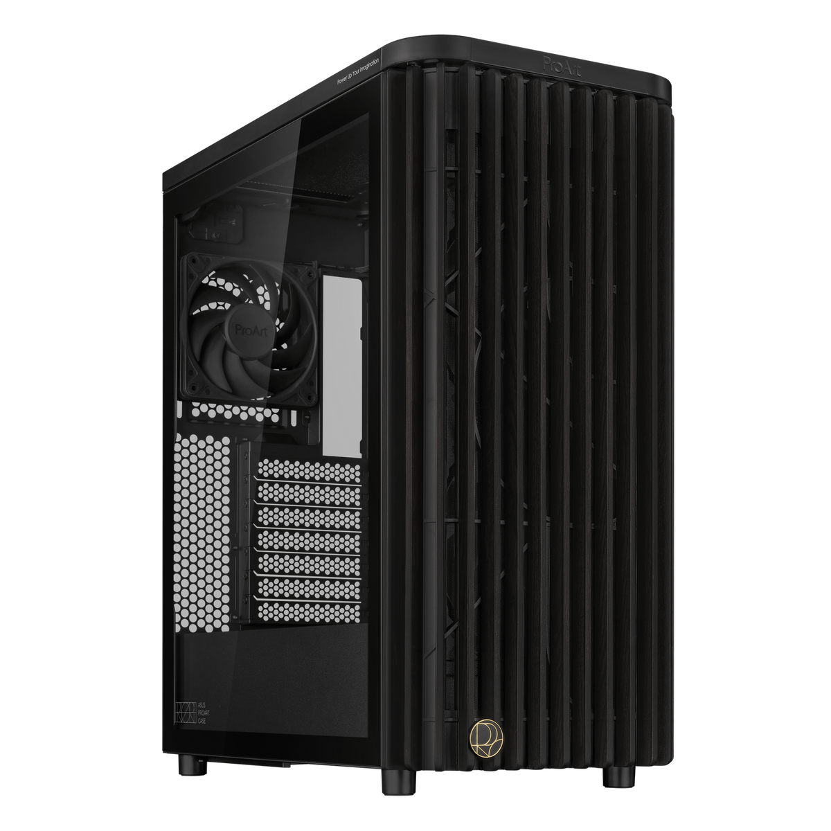 Asus ProArt PA401 Wood Edition ATX Mid Tower Black with Tempered Glass Side Panel