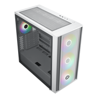 Cooler Master MasterBox 600 ATX Mid Tower White Tempered Glass Side Panel, USB 3.2 Gen 2x2 Type-C, USB 3.2 Gen 1 Type-A