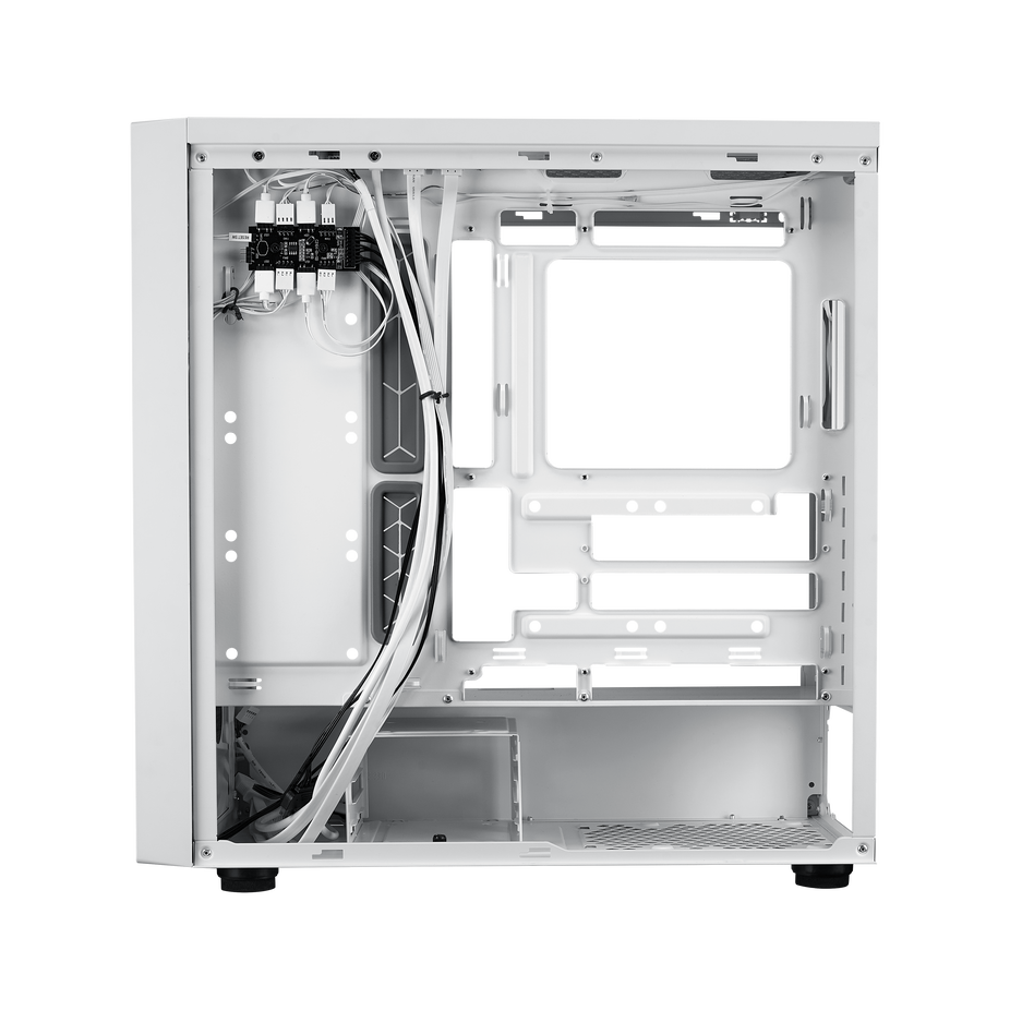 Cooler Master MasterBox 600 ARGB PC-Gehäuse, Midi-Tower, E-ATX, RGB, Tempered Glass - weiß
