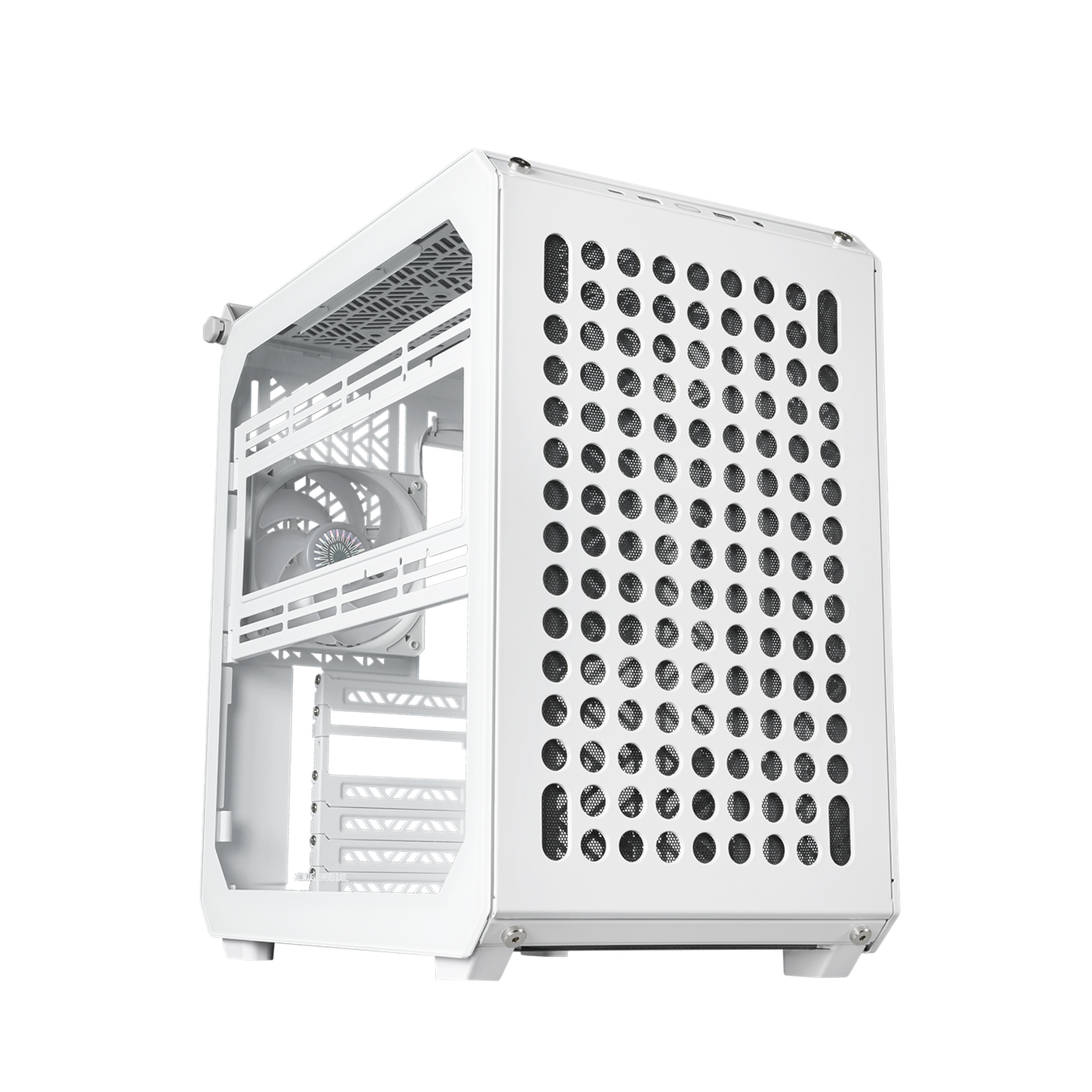 Cooler Master Qube 500 Flatpack PC-Gehäuse, Midi-Tower, ATX, Tempered Glass - weiß