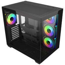 Cooler Master Elite 681 ATX Mid Tower Black with Tempered Glass Side Panel and USB 3.2 Gen 2x2 Type-C, USB 3.2 Gen 1 Type-A
