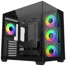 Cooler Master Elite 681 PC-Gehäuse, Midi-Tower, ATX, Tempered Glass, RGB inklusive 4x