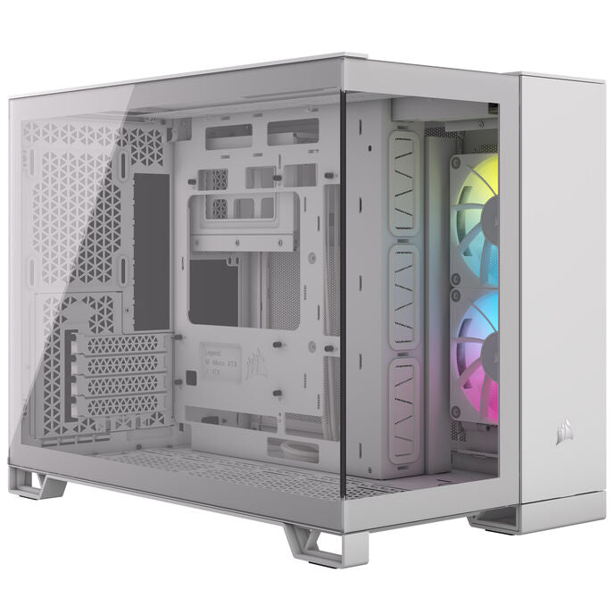 Corsair 2500X Link RGB Micro-ATX Gehäuse, Tempered Glass - weiß