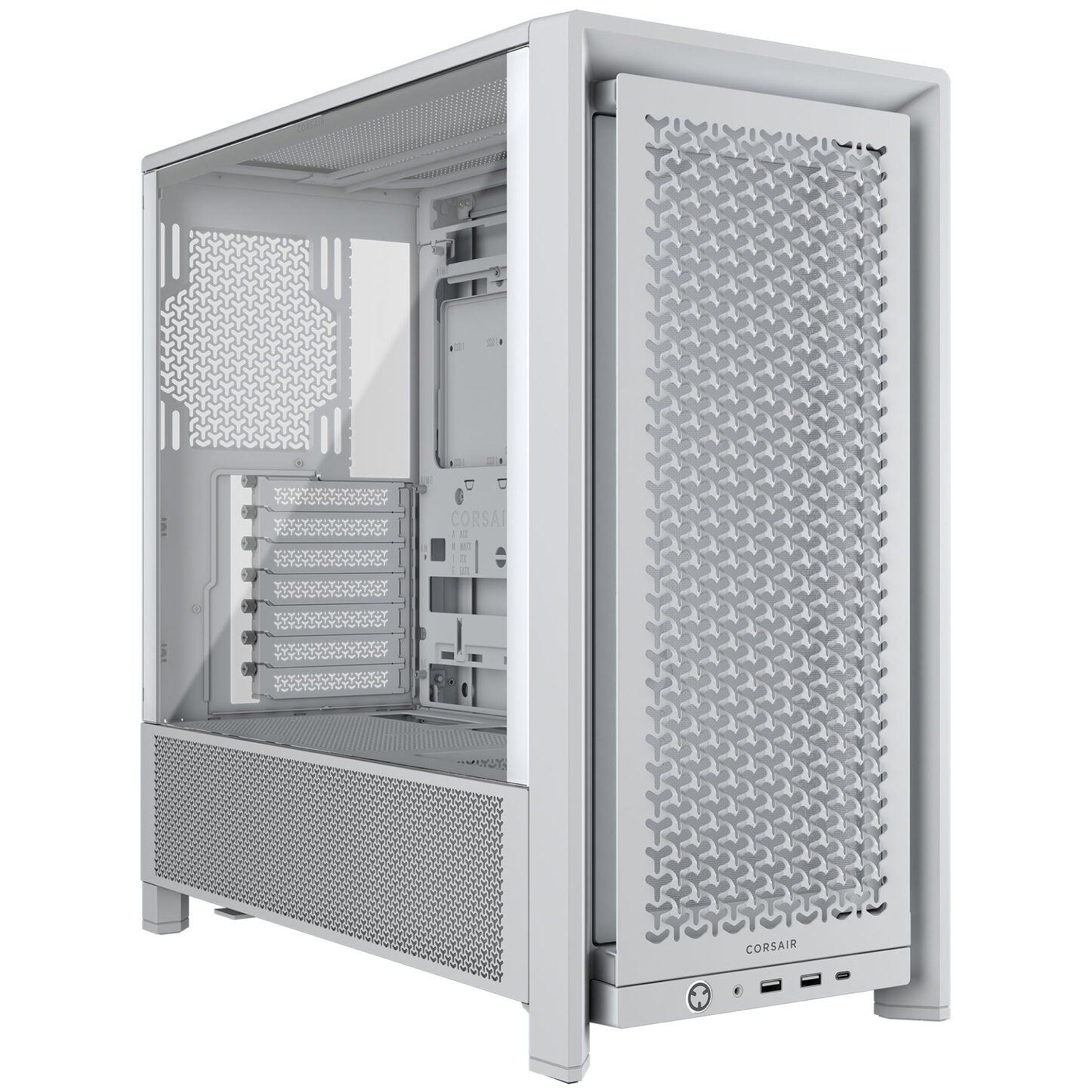 Corsair Frame 4000D PC-Gehäuse, Midi-Tower, E-ATX, Tempered Glass - weiß