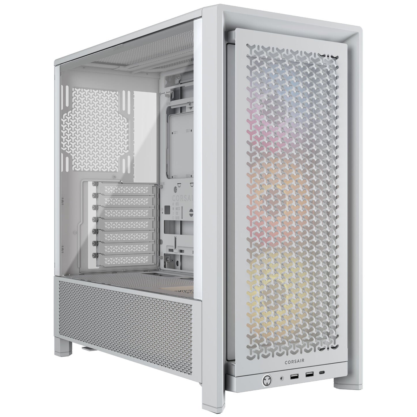Corsair Frame 4000D RS ARGB Tempered Glass Midi-Tower, weiß