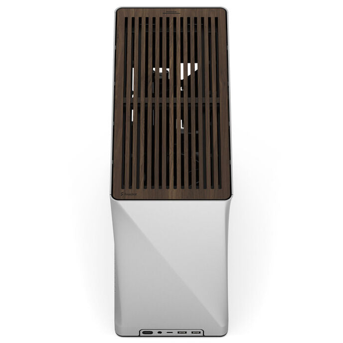 Fractal Design Era 2 Mini-ITX Gehäuse, Walnussholz-Panel – Silber