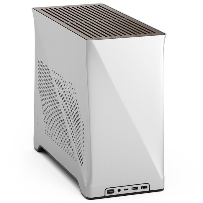 Fractal Design Era 2 Mini-ITX Gehäuse, Walnussholz-Panel – Silber