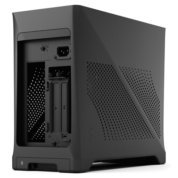 Fractal Design Era 2 Mini-ITX Gehäuse, Walnussholz-Panel – Grau
