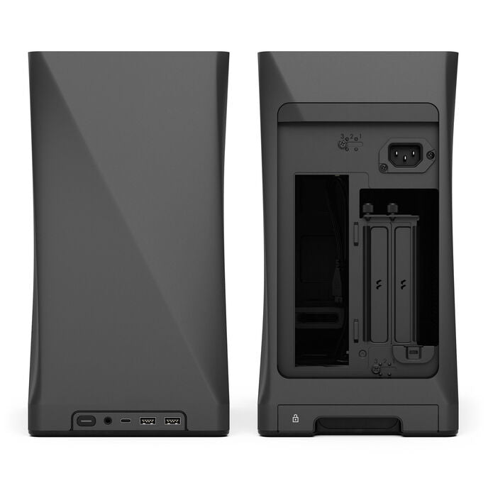 Fractal Design Era Mini-ITX Tower Black / Brown Mesh Side Panel, USB 3.2 Gen 2x2 Type-C/USB 3.2 Gen 1 Type-A