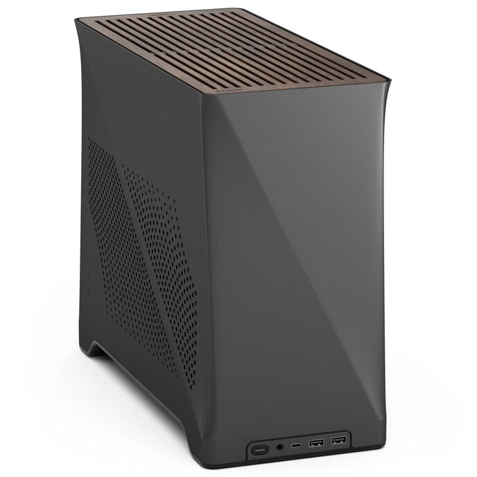 Fractal Design Era 2 Mini-ITX Gehäuse, Walnussholz-Panel – Grau