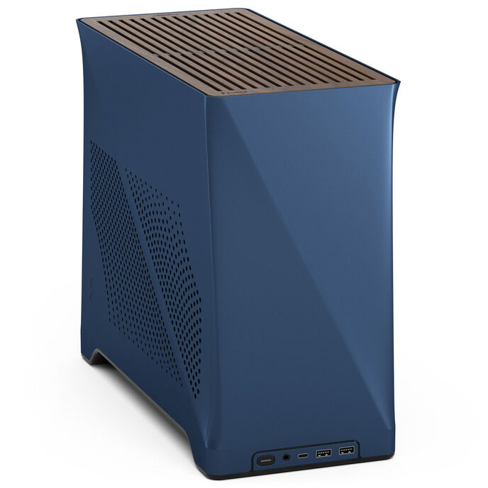 Fractal Design Era 2 Mini-ITX Gehäuse, Walnussholz-Panel – Blau