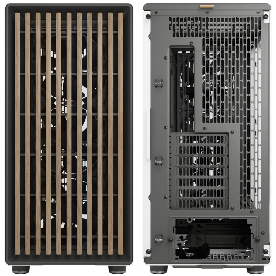 Fractal Design North XL RC ATX Full Tower Chalk White avec panneau latéral en verre trempé et ports USB 3.2 Gen 2 Type-C / USB 3.2 Gen 1 Type-A