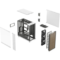 Fractal Design North XL RC ATX Full Tower Chalk White avec panneau latéral en verre trempé et ports USB 3.2 Gen 2 Type-C / USB 3.2 Gen 1 Type-A