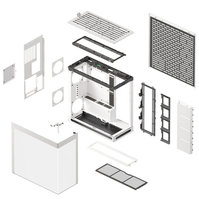HAVN HS420 ATX Mid Tower White with Tempered Glass Side Panel and USB 3.2 Gen 2 Type-C, USB 3.2 Gen 1 Type-A Front Panel