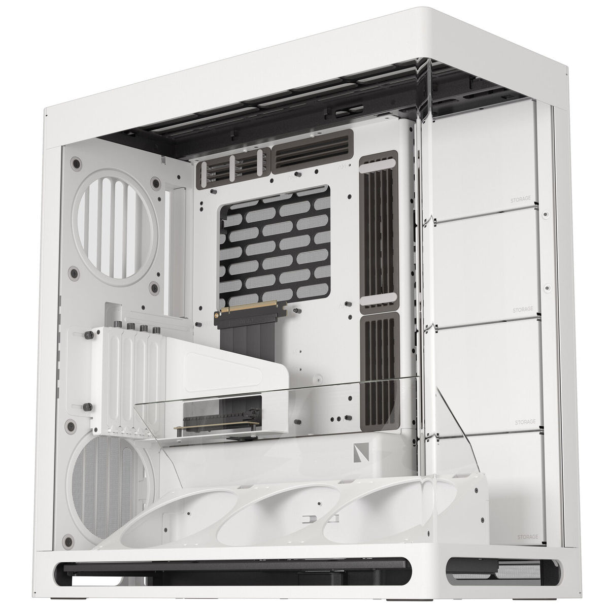 HAVN HS420 VGPU ATX Mid Tower White Tempered Glass Side Panel, USB 3.2 Gen 2 Type-C and USB 3.2 Gen 1 Type-A