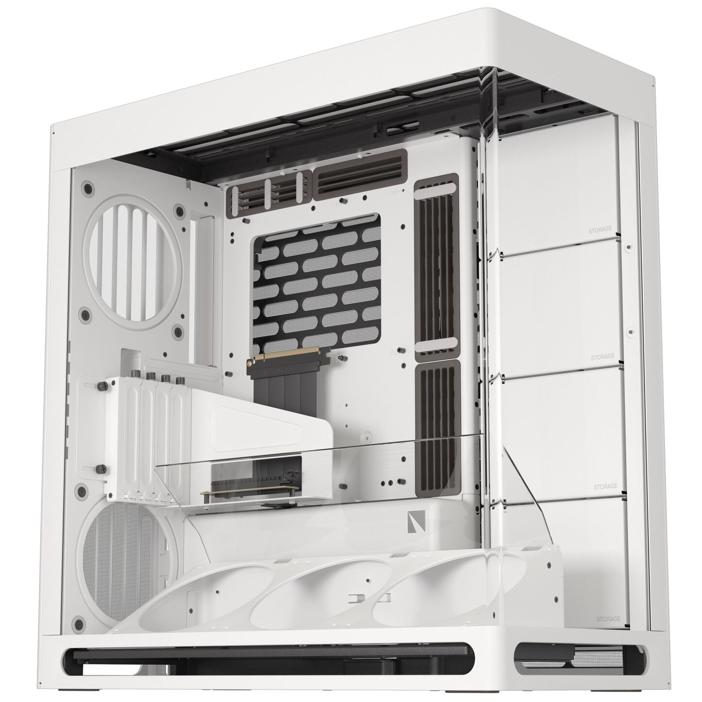 HAVN HS 420 VGPU PC-Gehäuse, Midi-Tower, E-ATX, Tempered Glass, PCIe 5.0 Riser Kabel - weiß