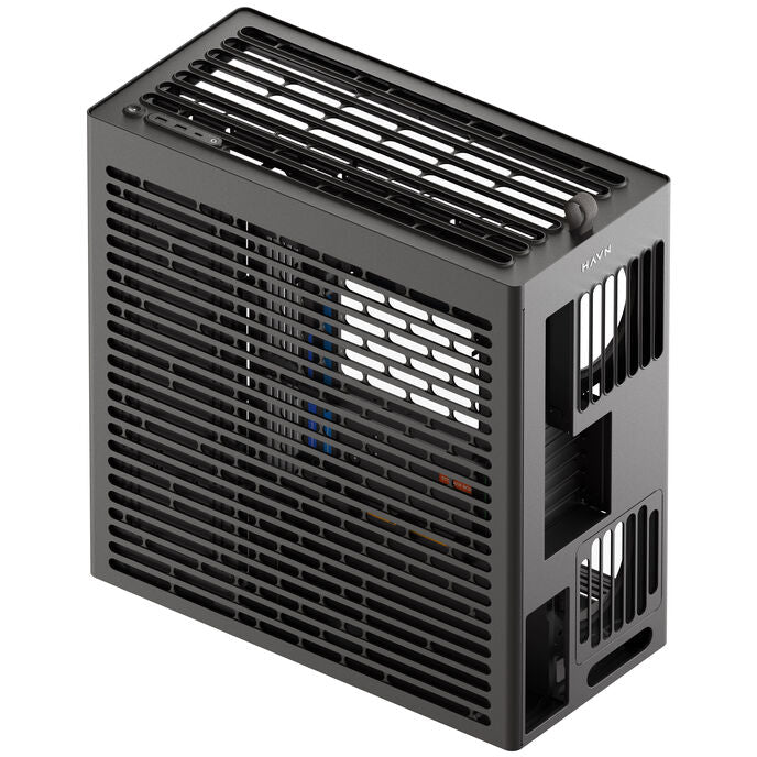 HAVN HS420 VGPU ATX Mid Tower Black Tempered Glass Side Panel, USB 3.2 Gen 2 Type-C and USB 3.2 Gen 1 Type-A