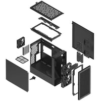 BF 360 Flow Solid PC-Gehäuse, Midi-Tower, E-ATX - schwarz