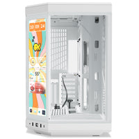 HYTE - Y70 Touch Infinite Dual Chamber ATX Mid Tower Modern Aesthetic Case with Integrated 2.5K IPS Touchscreen - Snow White