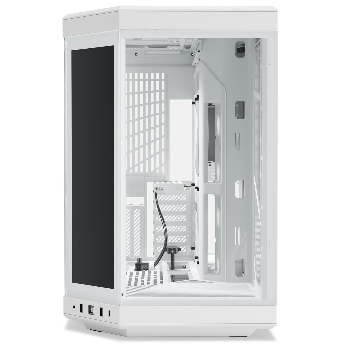 HYTE - Y70 Touch Infinite Dual Chamber ATX Mid Tower Modern Aesthetic Case with Integrated 2.5K IPS Touchscreen - Snow White