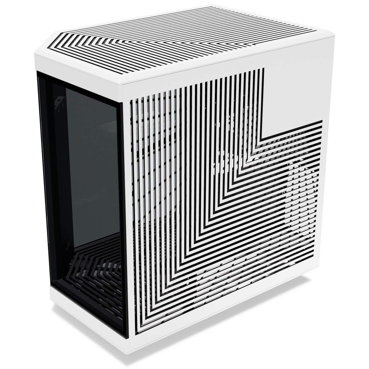 Hyte Y70 Touch Infinite Dual Chamber ATX Mid Tower Modern Aesthetic Case with Integrated 2.5K LCD Touchscreen - Panda/White