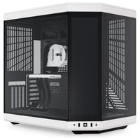 Hyte Y70 Touch Infinite Dual Chamber ATX Mid Tower Modern Aesthetic Case with Integrated 2.5K LCD Touchscreen - Panda/White