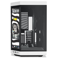 Hyte Y70 Touch Infinite Dual Chamber ATX Mid Tower Modern Aesthetic Case with Integrated 2.5K LCD Touchscreen - Panda/White