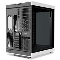 Hyte Y70 Touch Infinite Dual Chamber ATX Mid Tower Modern Aesthetic Case with Integrated 2.5K LCD Touchscreen - Panda/White