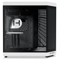 Hyte Y70 Touch Infinite Dual Chamber ATX Mid Tower Modern Aesthetic Case with Integrated 2.5K LCD Touchscreen - Panda/White