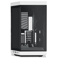 Hyte Y70 Touch Infinite Dual Chamber ATX Mid Tower Modern Aesthetic Case with Integrated 2.5K LCD Touchscreen - Panda/White