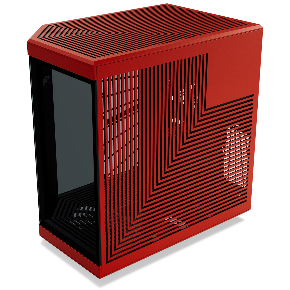 HYTE Y70 Touch Infinite ATX Mid Tower Red / Black Tempered Glass Side Panel, USB 3.2 Gen 2 Type-C, USB 3.2 Gen 1 Type-A