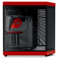 HYTE Y70 Touch Infinite ATX Mid Tower Red / Black Tempered Glass Side Panel, USB 3.2 Gen 2 Type-C, USB 3.2 Gen 1 Type-A