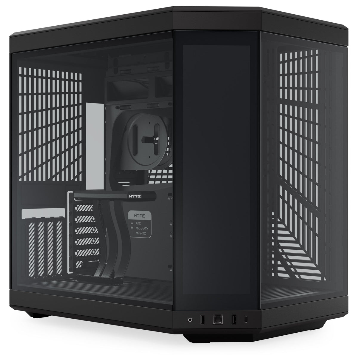 HYTE - Y70 touch infinite Dual Chamber ATX Mid Tower Modern Aesthetic Case With Integrated 2.5K IPS Touchscreen - Pitch Black